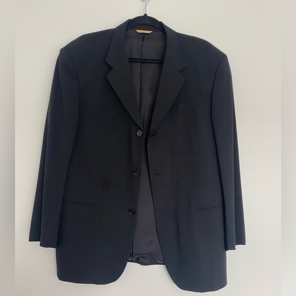 VTG Donna Karen Signature Made In Italy Blazer Jacket Black 100%Wool Short 40/33 - Picture 16 of 16